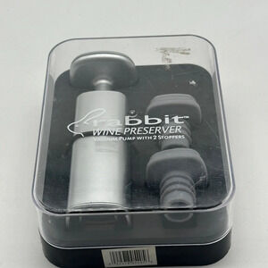 Rabbit Wine Preserver - Vacuum Pump with 2 Stoppers.